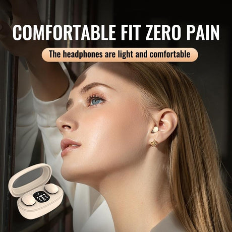 Wireless Mini Tws Earbuds with Noise Reduction and Long Battery Life - White