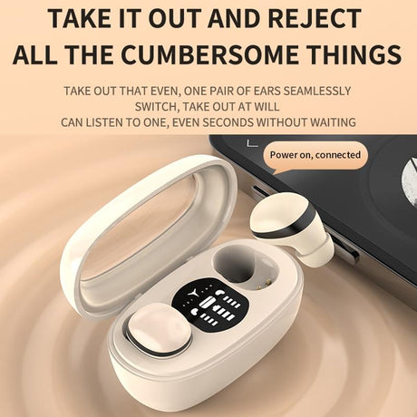 Wireless Mini Tws Earbuds with Noise Reduction and Long Battery Life - White