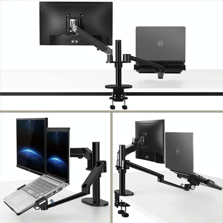 Adjustable Desktop Stand For 17-32 And 12-17 Monitors - Aluminum - Silver