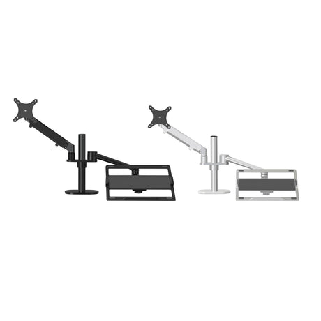 Adjustable Desktop Stand For 17-32 And 12-17 Monitors - Aluminum - Silver