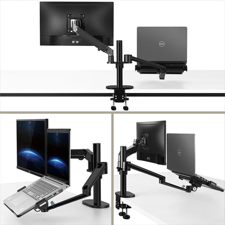 Adjustable Desktop Stand For 17-32 And 12-17 Monitors - Aluminum - Silver