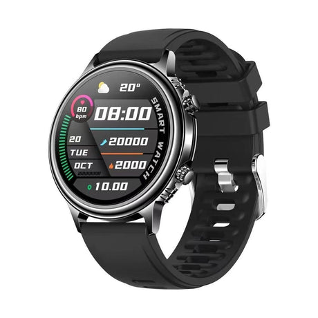 Silicone Band Smart Watch With Colour Screen - Pink