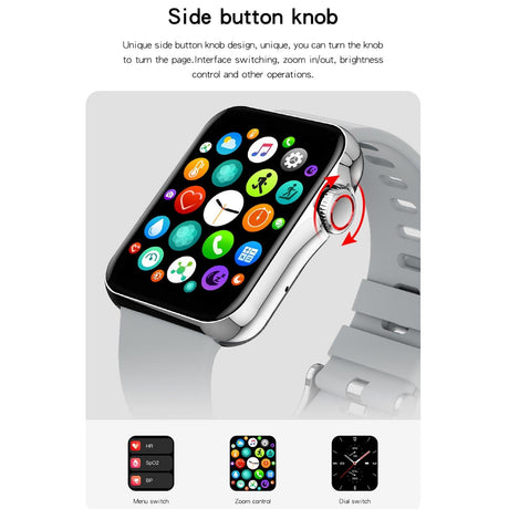 1.6 Inch Waterproof Smart Watch With Ips Colour Screen Sport Sleep Heart Rate Monitoring - Blue