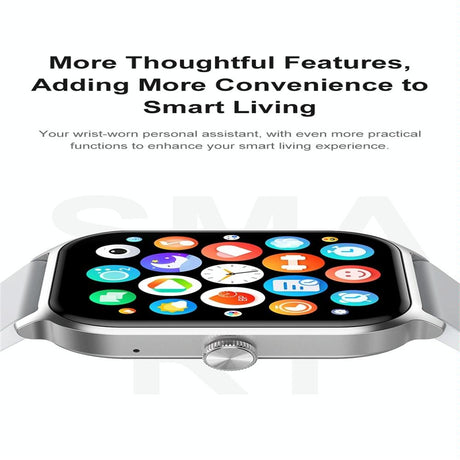 1.93 Inch Colour Screen Smart Watch Support Bluetooth Call / Health Monitoring - Silver