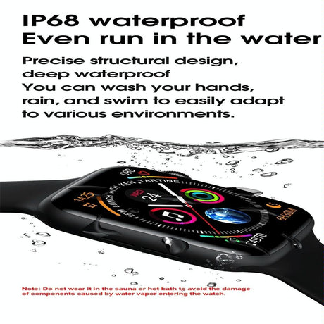 1.75 Inch Ips Smart Watch Waterproof Temp / Heart / Bp / Sleep Monitoring - White