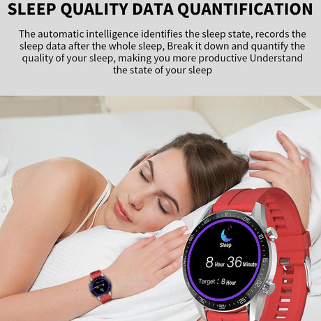 1.28 Inch Ips Screen Smart Watch With Bluetooth Call & Sleep Monitoring - Brown
