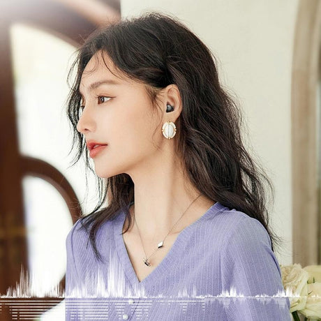 Comfortable Wireless Bluetooth Earphones - Noise Canceling - Skin Colour