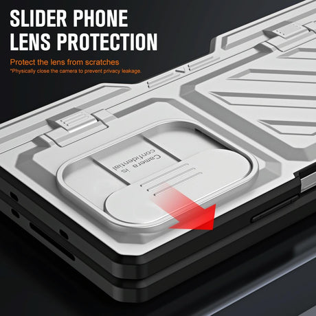 For Samsung Galaxy Z Fold4 5G Shockproof Tpu Pc Case With Pen - Gold