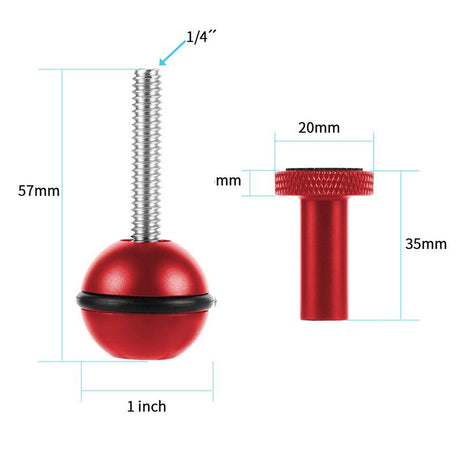 Adjustable Ball Head Adapter For Underwater Photography Lights