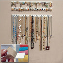 9 Piece White Adhesive Wall Jewelry Hooks