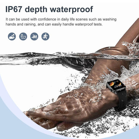 1.85 Inch Ip67 Waterproof Sports Health Monitoring Bluetooth Call Smart Watch - Pink