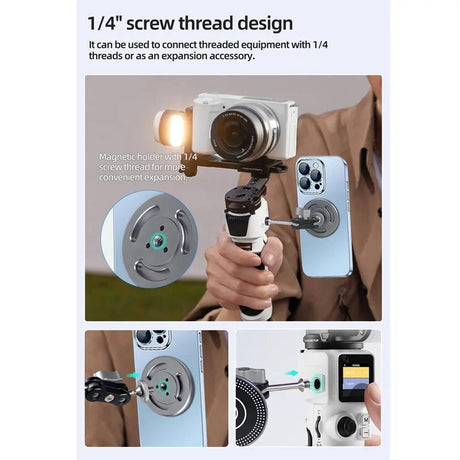 Universal Magnetic Phone Holder For Tripod And Magic Arm