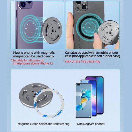 Universal Magnetic Phone Holder For Tripod And Magic Arm