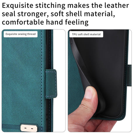 For Samsung Galaxy Z Fold4 5G Leather Flip Case With Magnetic Clasp - Red