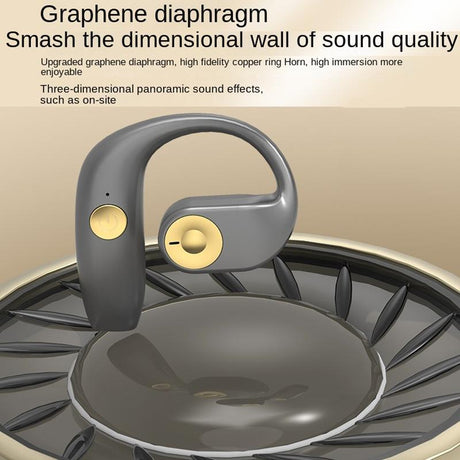 Wireless Bone Conduction Bluetooth Earphones for Sports - Gray