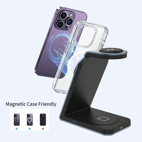 3 In 1 Magnetic Wireless Charger For Sw18 - Silver