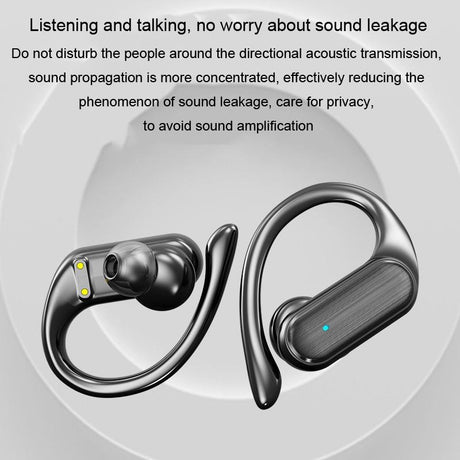 Wireless Noise-cancelling Bluetooth Earbuds with Led Display - Blue