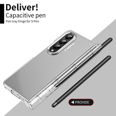 For Samsung Galaxy Z Fold4 5G Samsung Fold 4 Hinge Flip Case - Two Tone Contact Lens - Pink