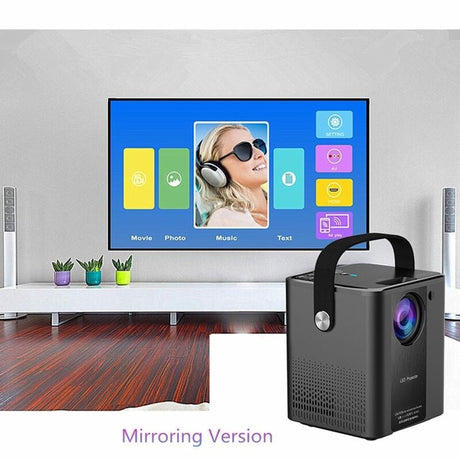 C500 Portable Mini Led Home Hd Projector - Black Same Screen Version