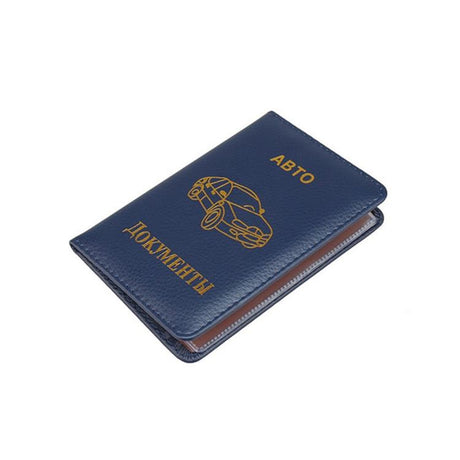 Russian Driver License Holder Genuine Leather Case - Black