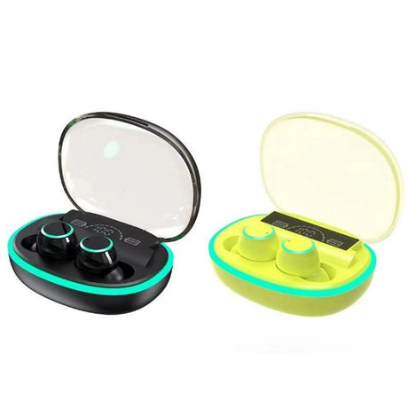 Wireless Bluetooth Earphones with Noise Reduction and Power Bank Function - Fluorescent Green