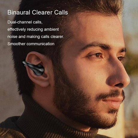 Wireless Noise-cancelling Bluetooth Earbuds with Led Display - Khaki