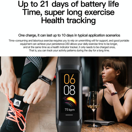 Ip67 Waterproof Smart Fitness Band - Compact And Durable - Black