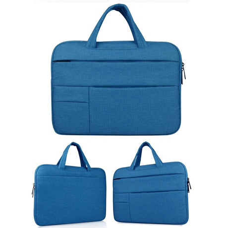 13.3 Inch Laptop Tablet Bag With Multiple Pockets And Soft Oxford Cloth Handle - Black