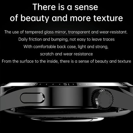 1.36 Inch Round Screen Bluetooth Smart Watch With Leather Strap - Silver