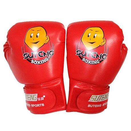 Children'S Cartoon Boxing Gloves - Pu Leather - Black