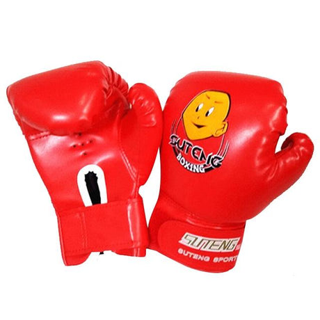 Children'S Cartoon Boxing Gloves - Pu Leather - Black