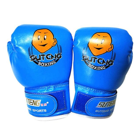 Children'S Cartoon Boxing Gloves - Pu Leather - Black