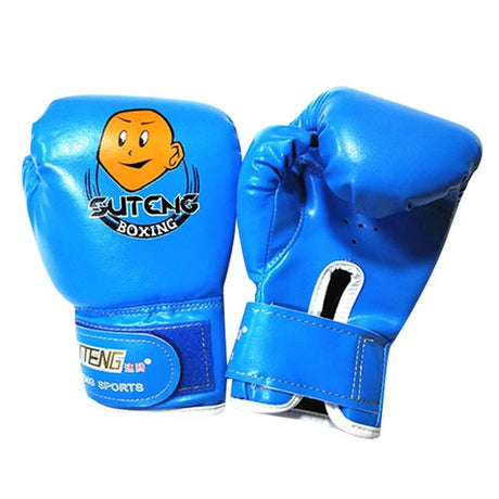 Children'S Cartoon Boxing Gloves - Pu Leather - Black