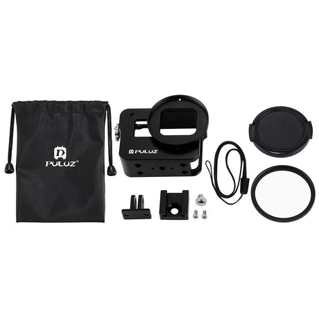 Aluminum Protective Cage With Uv Lens For Gopro Hero 2018 / 7 / 6 / 5 - 52Mm