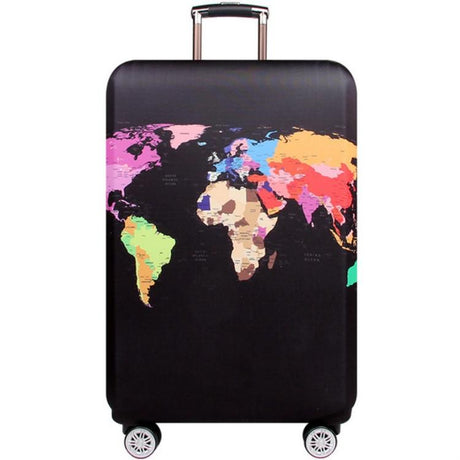 Xl Travel Luggage Cover - Dustproof Scratch-Proof Elastic Sleeve - Fits 29-32 Inch Suitcases - Geometric Map