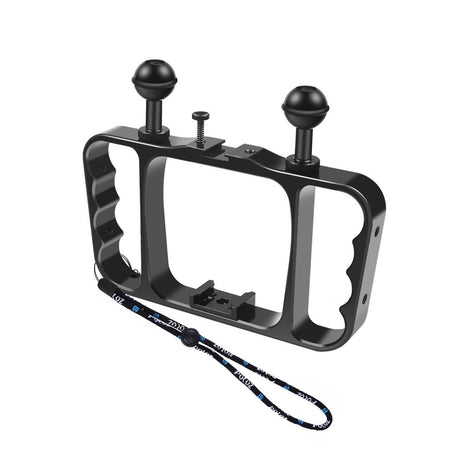 Aluminum Dual Handheld Diving Light Arm Mount For Action Cameras