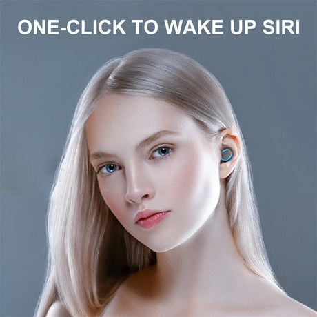 Intelligent Noise Cancelling Bluetooth Earphones with Touch Control and Charging Box - Black