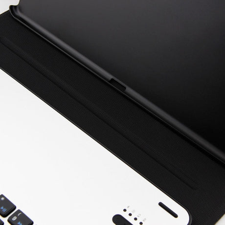 Aluminum Keyboard & Leather Tablet Case For Ipad Pro 10.5 / Air 2019 - Bluetooth Detachable Water Repellent - Black