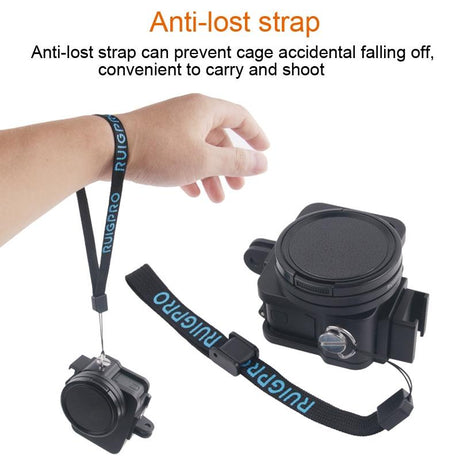 Aluminum Protective Cage With Insurance Frame And 52Mm Uv Lens For Gopro Hero7 / 6 / 5