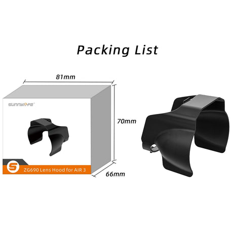 Anti-Glare Camera Lens Hood For Zg690