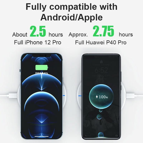 15W Round Wireless Fast Charger 964 Shape - Black