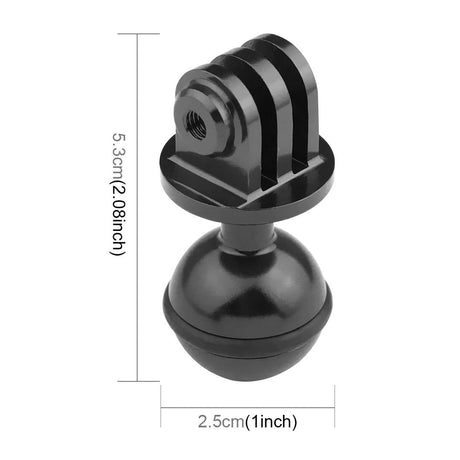 Aluminum Ball Head Adapter For Gopro Insta360 Dji Action Cameras - 2.5Cm Diameter