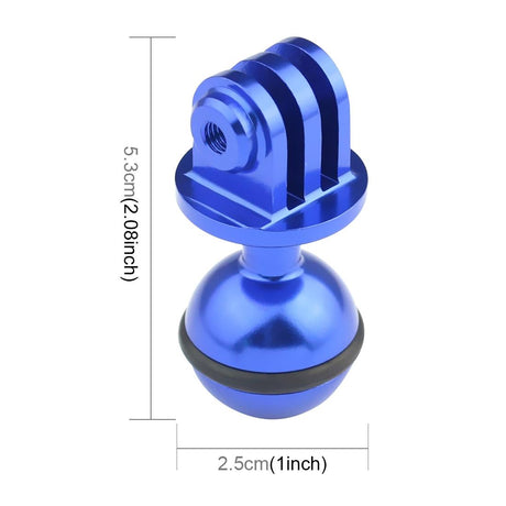 Aluminum Ball Head Adapter For Gopro Insta360 Dji Action Cameras - 2.5Cm Diameter