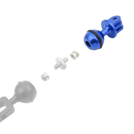 Aluminum Ball Head Adapter For Gopro Insta360 Dji Action Cameras - 2.5Cm Diameter