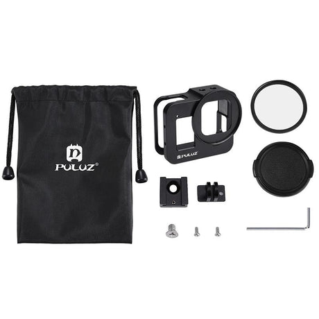 Aluminum Protective Cage With 52Mm Uv Lens For Gopro Hero8