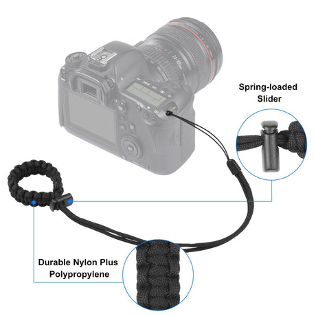 Adjustable Anti-Lost Camera Wrist Strap - Braided Sport