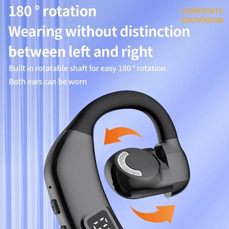 Wireless Earbuds with Digital Display and Stereo Sound - Orange