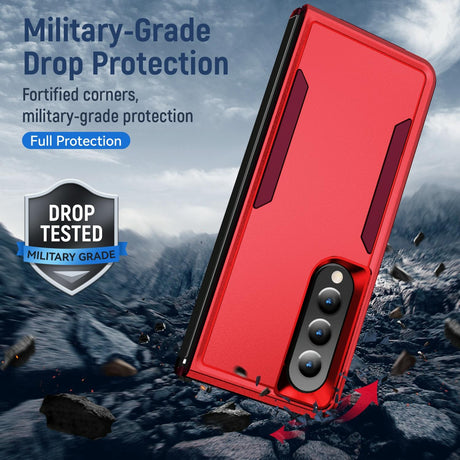 For Samsung Galaxy Z Fold4 5G Shockproof Pc Tpu Case - Black