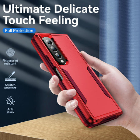 For Samsung Galaxy Z Fold4 5G Shockproof Pc Tpu Case - Black