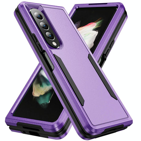 For Samsung Galaxy Z Fold4 5G Shockproof Pc Tpu Case - Black
